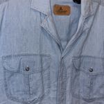 Lizwear Liz Claiborne 90s vintage chambray denim short sleeve shirt unisex Size M Photo 1