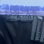 Top Drawer Steel Boned Black Satin Overbust Corset w Lavender trim & bow, 5XL🖤 Size 5X Photo 4