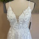 Lulus NWOT Breathtaking Romance White Embroidered Tulle Gown Photo 4