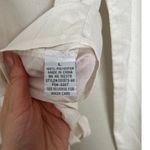 Ali & Kris Vintage 90’s L White Button Down Satin Effect Tie Front Long Sleeve Shirt Photo 5