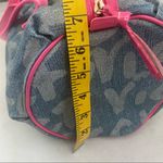 Victoria's Secret Women’s Bag Denim Spell Out Gym Duffle Weekender Travel Photo 9