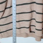 J. Jill Peach and Green Oversized Striped Hoodie Pullover Size XL Photo 7