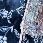 Gypsies & Moondust  Floral Print Wide-Leg Capri Pants Soft Blue Photo 5