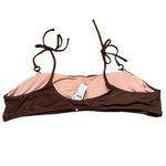J.Crew  O-Ring‎ Tie-Shoulder Bikini Swim Top in Brown Sz 3XL Plus NEW Photo 1