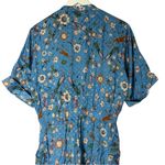 Carolina K Pant Floral Jacquard Jumpsuit Pantsuit Medium Blue Photo 11