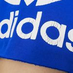 Adidas Vintage Y2K Trefoil Logo Blue Cropped Hoodie Photo 4