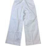 J. McLaughlin  Womens Cotton Linen Wide Leg Twill Pants White HR Size 4 Pleated Photo 1