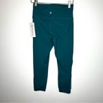 Athleta SuperSonic Billard Teal Lightning Capri Leggings Photo 2