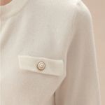 Berlook White Single Breasted Knit Cardigan Size M Photo 1