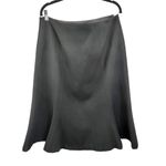 CHAPS  Black Wool Blend A-Line Skirt 12 Side Zip Lined Classic Modest Religious Photo 3