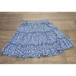 Rachel Zoe Tiered Floral Midi Skirt Blue White Women's Size Small Photo 1