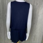 Nanette Lepore  Beach House Beaded Romper cover up Indigo swimwear vacation large Photo 7