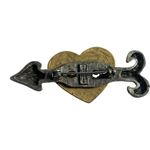 Arizona Jeans The Original Arizona Jean Company Brooch Pin Vintage Floral Heart Gold Tone Photo 1