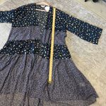 Umgee Leopard Print and Floral Metallic Sheer Women's Duster Kimono Photo 6