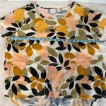 Rachel Zoe  Floral Linen Top‎ 1X Short Sleeve Relaxed Fit Casual Photo 6