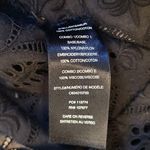 Alice + Olivia Top Size Extra Small Carroll 3/4 Sleeve Eyelet Tunic Black Photo 14