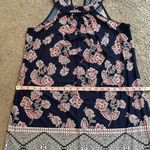 Three Pink Hearts  Navy Blue Paisley Floral Mini Dress | Size XL JUNIORS Photo 7
