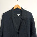J. Jill Charcoal Gray Blue Colorblocked Knit Long Coatigan Jacket Size L Photo 5