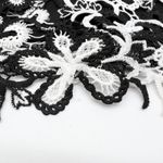 AQUA NEW Womens XS Floral Lace Crochet Overlay Sheath Dress Black White Photo 10