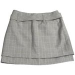 Maje  Jikam Checkered Woven Belted Mini Skirt Beige Academia Old Money Size 40 Photo 5