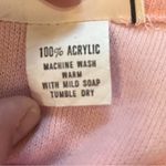 Vintage Sweater Women Light Pink Scoop Neck Silver Ball Embellishment 3/4 Sleeve Size M Photo 4