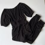 Majorelle  Faye Ribbed Off Shoulder Jumpsuit in Black Size M Photo 2