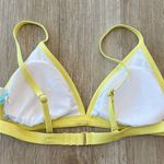 Kona Sol Womens NWT Yellow/Green Stripe Bikini Top - S Photo 2