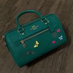 Coach Brand New Green Rowan SatcheL Diary Embroidery Bag Photo 2