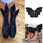 Black Shoe Bat Wings Photo 2