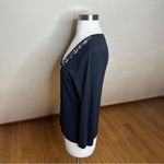 3/$30 Finity Y2k Cardigan Womens Medium Black Embroidered Trim Button Down Photo 5