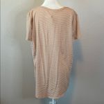 Lululemon Love Short Sleeve TShirt Beige/White Stripe Size 12 Photo 2
