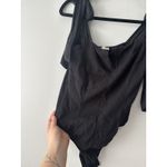 Free People  Intimately Black Lola Tie Strap Square Neck Bodysuit Tank Top Size S Photo 4