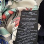 Tory Burch NWTS Silk Front Shirtdress Navy Blue Porcelain Thistle Sweater Back Photo 5