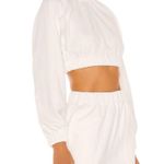 Michael Costello  X Revolve White crop sweater Photo 6