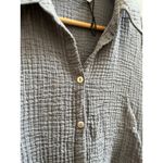 ZARA  Gauzy Pocket Button Down Babydoll Tunic Mini Dress Size Medium Photo 7