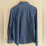 Disney Vintage  Mickey Minnie Christmas Denim Shirt Medium Tis the Season Photo 7