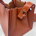 DANSE LENTE Margot Leather Tote Bag Sunset Orange Photo 9