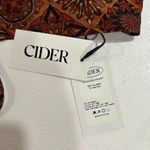 Cider  Boho Patchwork Lace-Up Crop Top Brown Rust Size L NWT Photo 3