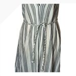 Love Shack Fancy ‎ Dress Women XS Ivory Gray Striped Georgica Maxi Luxury Boho Photo 9