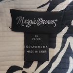 Maggie Barnes Abstract Design Open Front Blazer Jacket Plus 2X Photo 6