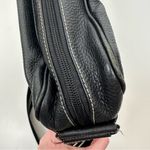 StorkSak London Leather Diaper Bag Unisex Black Photo 8