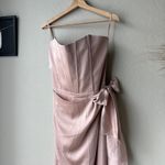 NEW‎ V. Chapman Dress June Rose Pink Satin Strapless Corset Maxi Gown Size 12 Photo 3