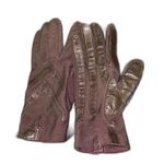 Isotoner by Aris Brown Leather Gloves with Knit Back - One Size Photo 1