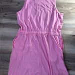 Light pink mini dress with adjustable tie waist and pockets NWOT Size L Photo 1