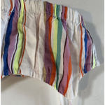 Lemlem  x H&M Crop Top BLOGGER FAVE! Lyocell Linen White Striped Size‎ M Photo 1