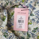 Avec Les Filles Floral Eyelet Puff Sleeve Mini Dress Size Medium Blue Green Photo 4