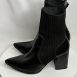 Blondo  Ikler Waterproof Women’s Black Leather Mid-Calf Pull On Knit Booties 7.5M Photo 0