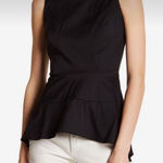 Catherine Malandrino  Womens Black Sleeveless Peplum High Low Top Size Small‎ Photo 0