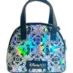 Disney 100 Years Silver Holographic Double Handle Bag Classic Princess Print Photo 0