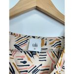 CAbi  Shirt Womens Cream Abstract Line Art Marni V Neck Blouse XS Photo 6